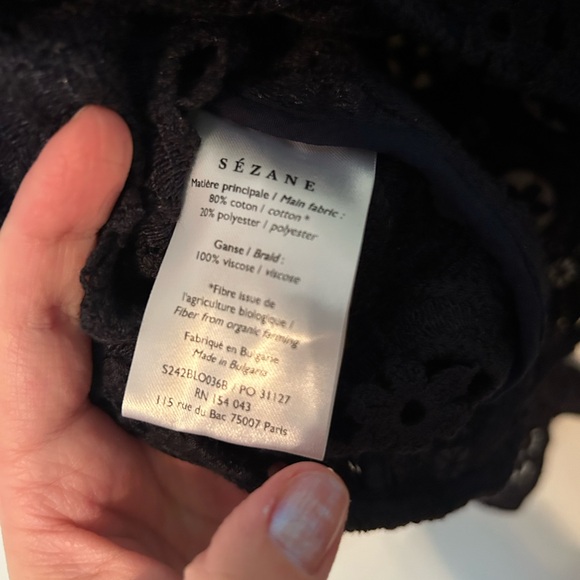 Sézane Navy Florie Blouse - Picture 9 of 11